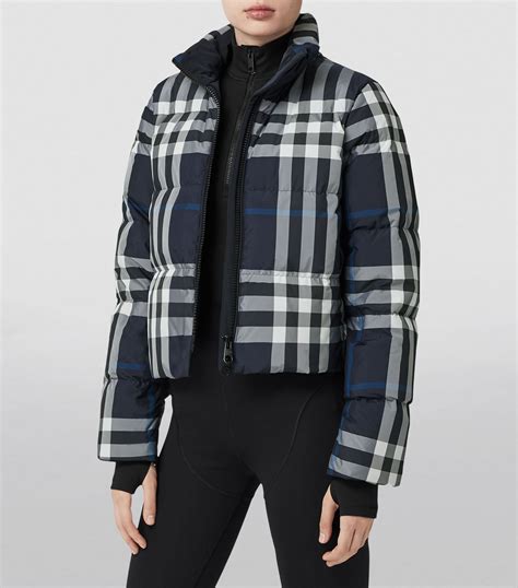 burberry puffer jacket kids|burberry check cropped puffer jacket.